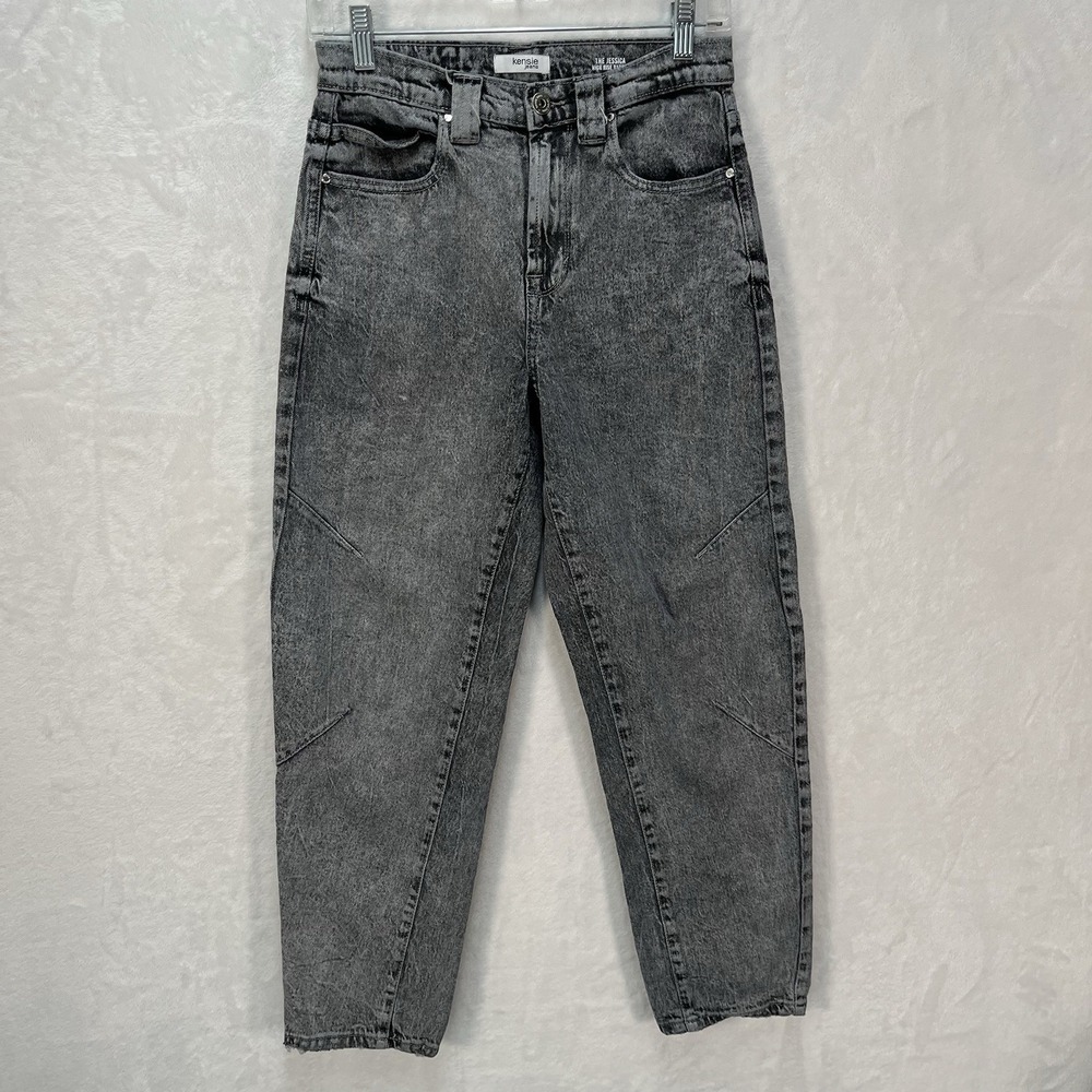 Kensie Jeans The Jessica High-Rise Barrel Jeans Womens 27 Casual Denim